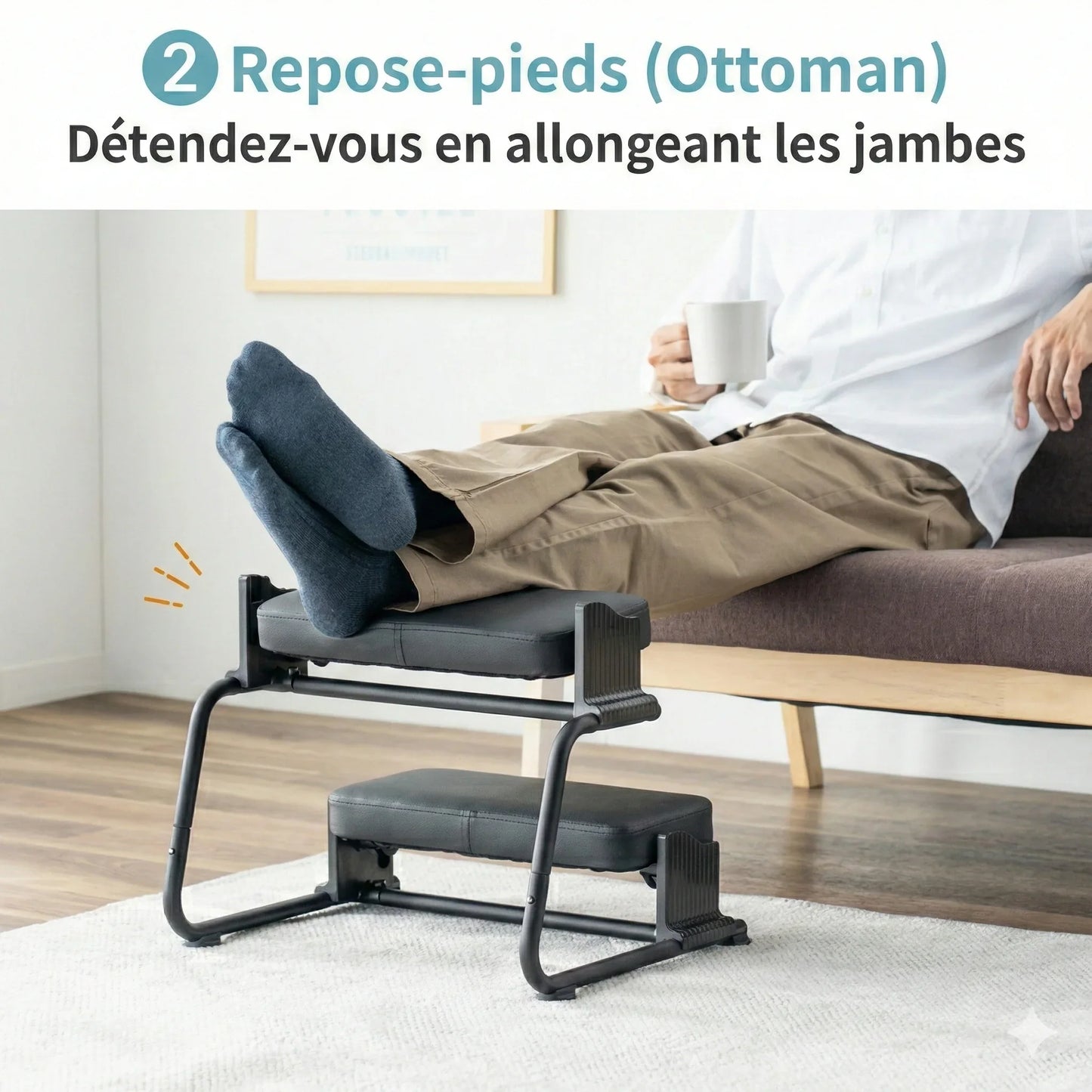 Repose-Pieds Réglable Bureau