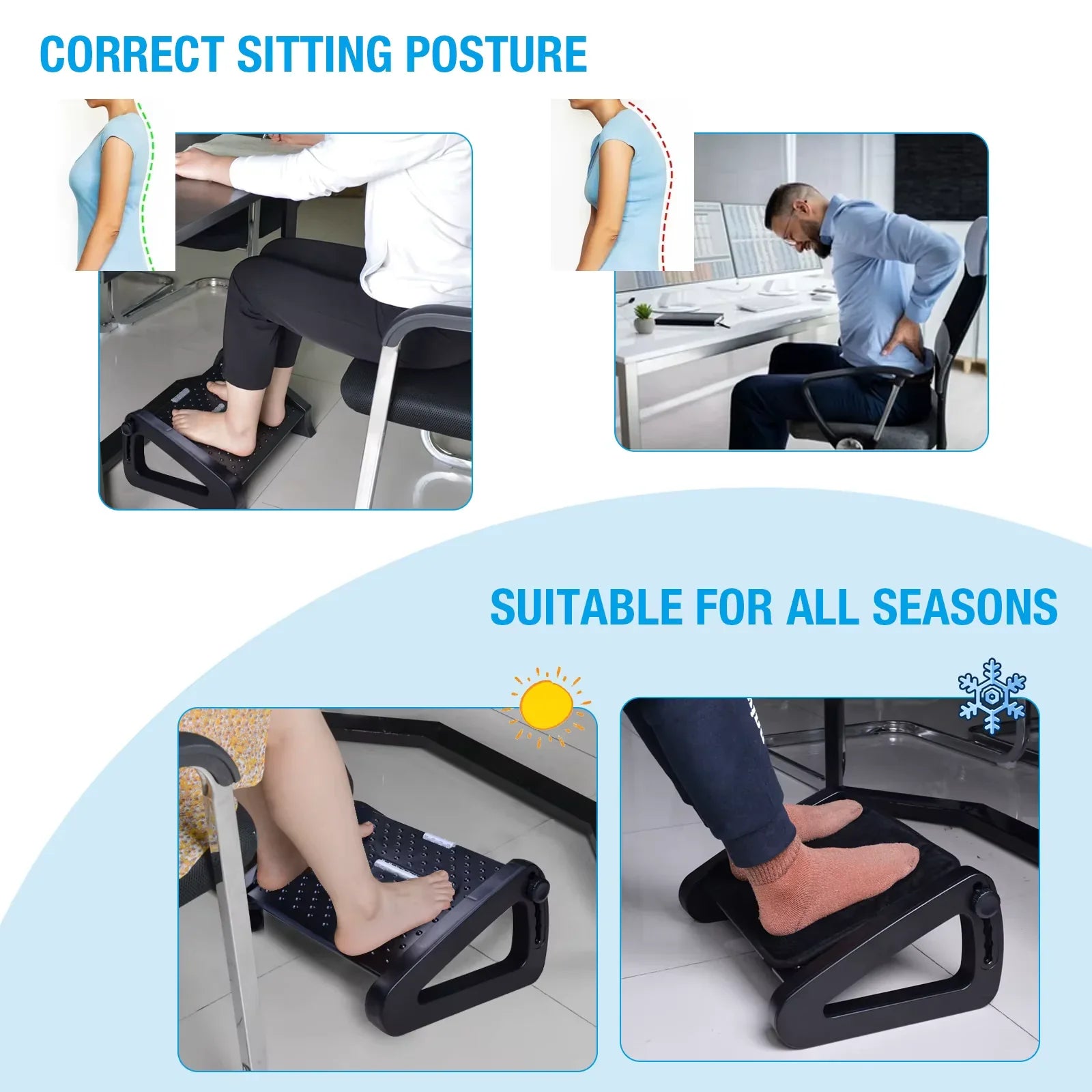 Repose-Pieds Réglable En Hauteur